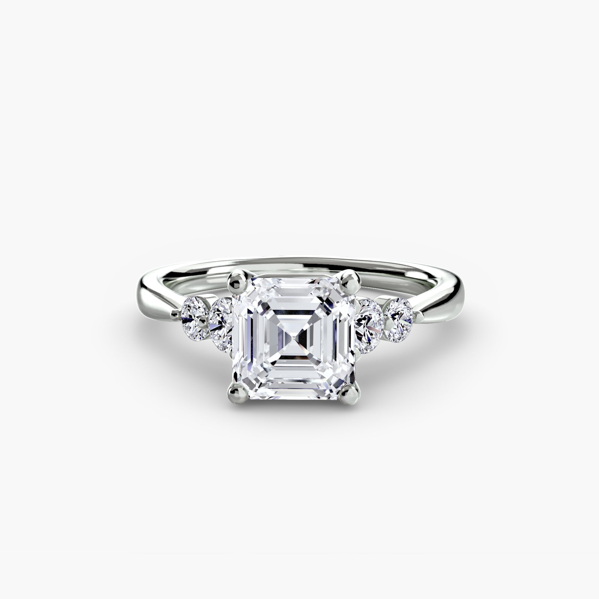 Solitaire with Shoulder Accents 2