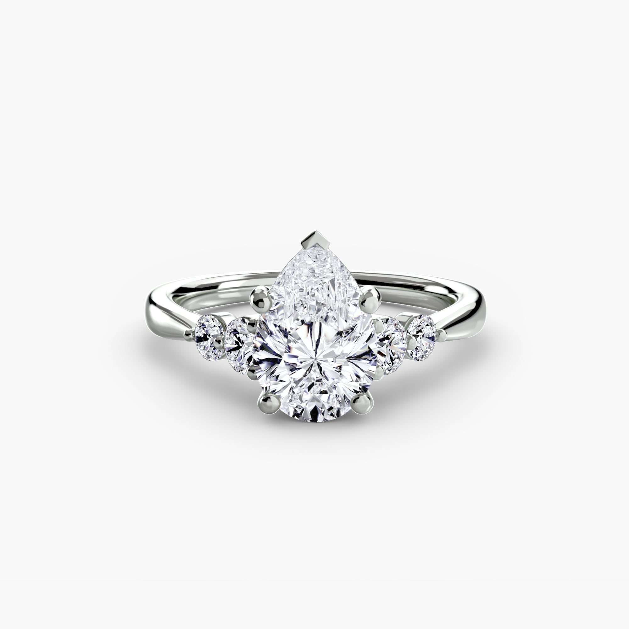 Solitaire with Shoulder Accents 2